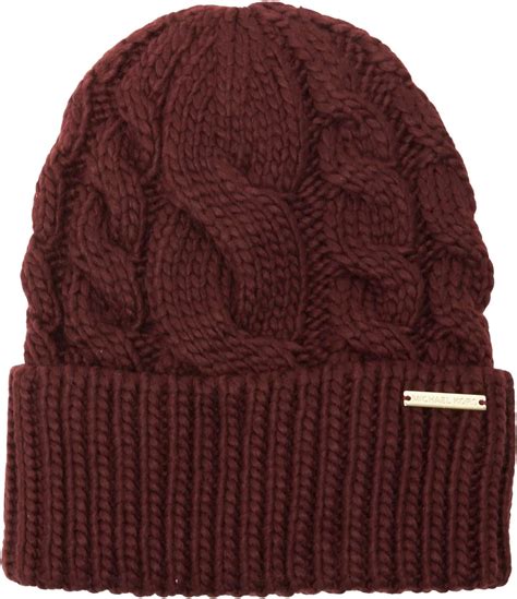 Women's Michael Kors Black Super Cable Knit Cuff Hat 